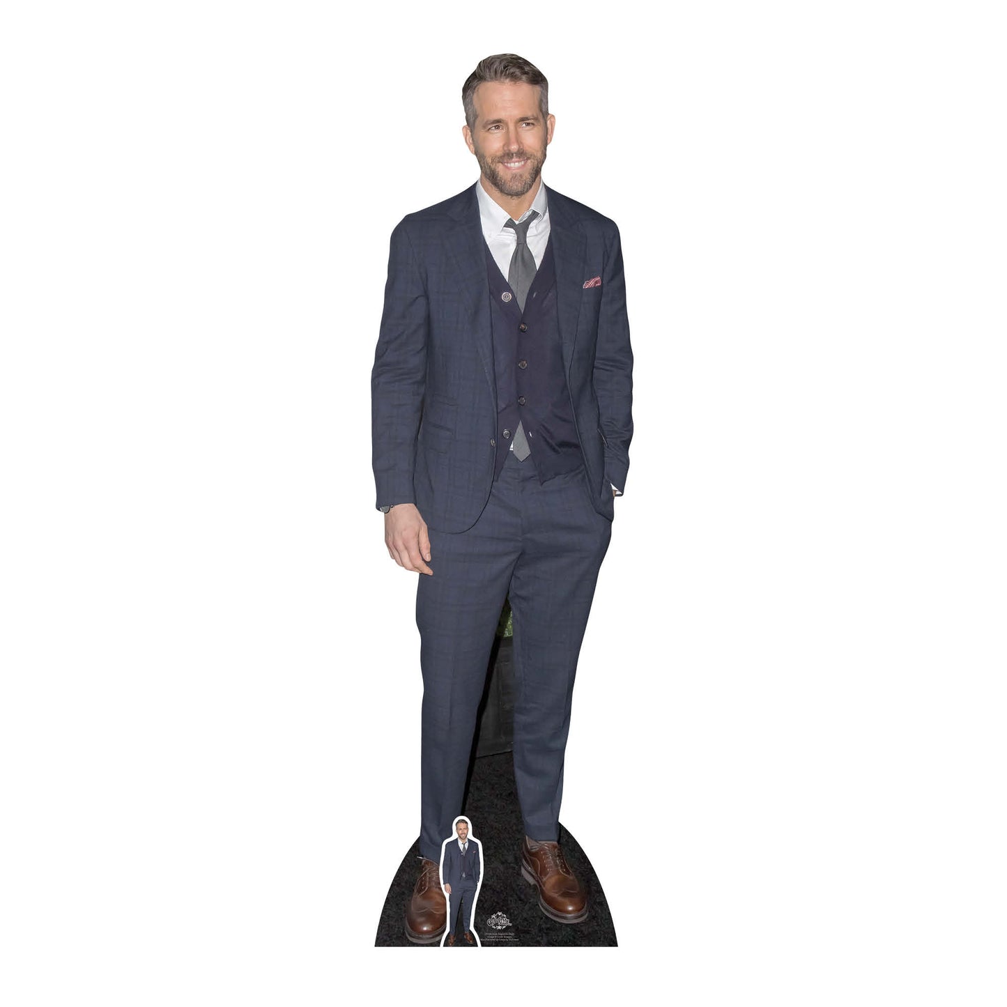 CS704 Ryan Reynolds Smart Casual Suit Height 188cm Lifesize Cardboard Cut Out With Mini