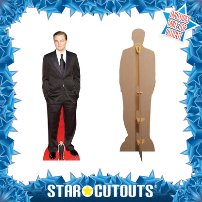 CS705 Leonardo DiCaprio (Black Suit) Height 183cm Lifesize Cardboard Cut Out With Mini
