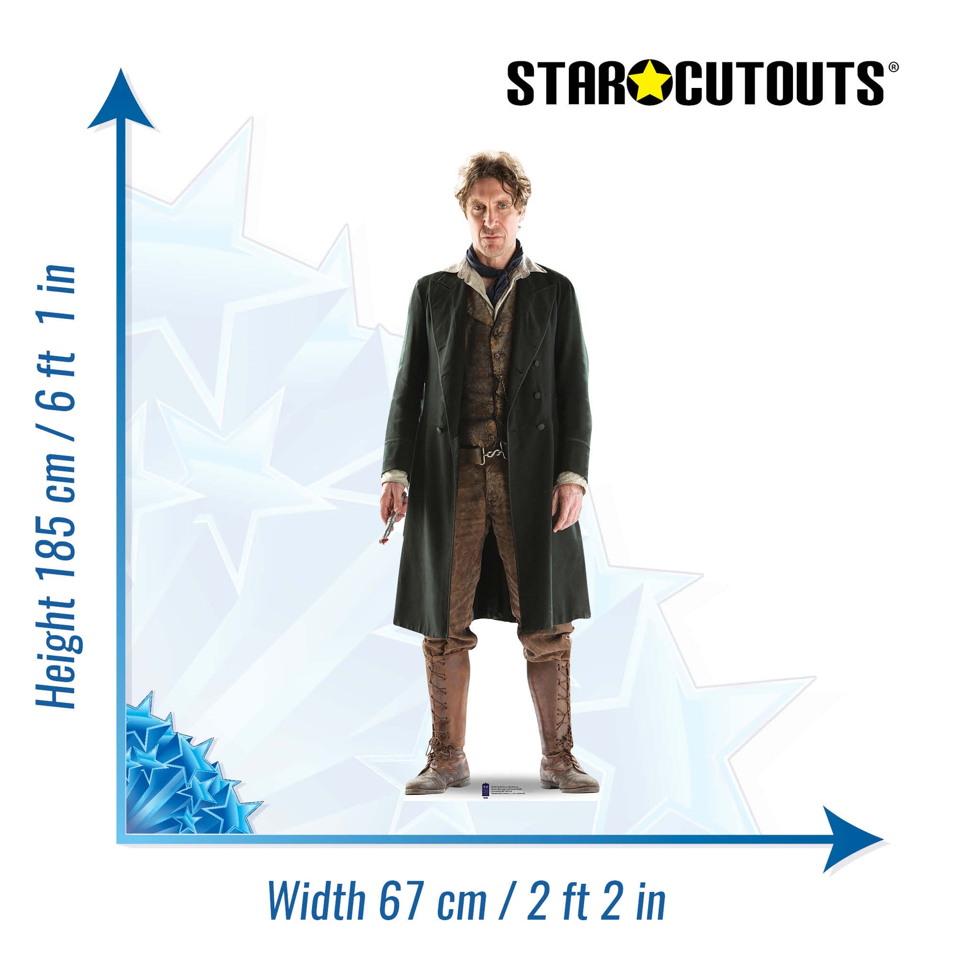 The 8th Doctor_Paul_McGann 50th Anniversary Special Cardboard Cut Out Height 185cm - Star Cutouts