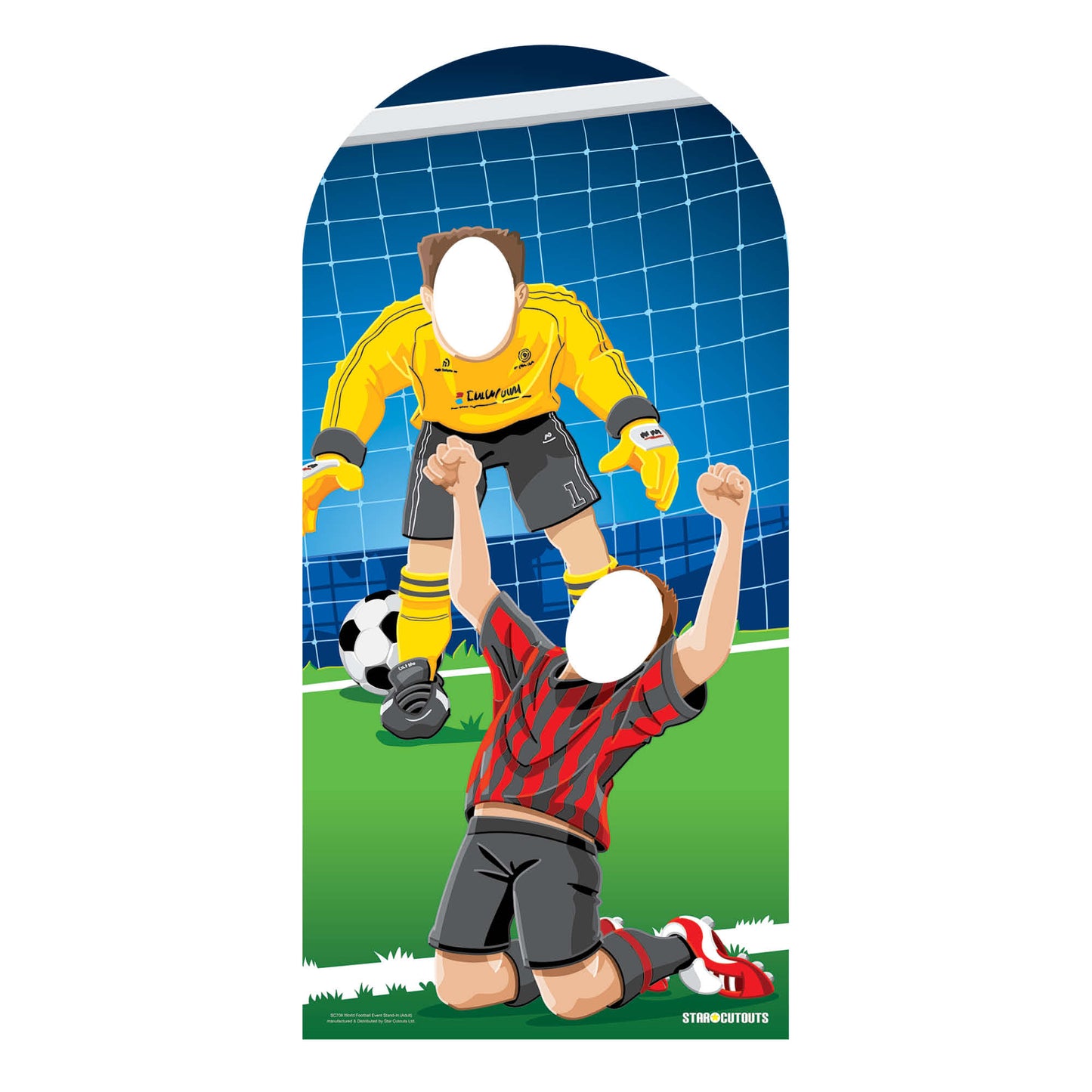 SC708 World Football Event Stand In Adult Cardboard Cut Out Height 192cm