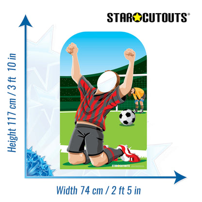 SC709 Child-Sized Football Stand In Cardboard Cut Out Height 117cm