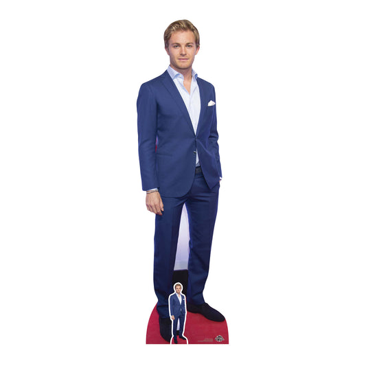 CS711 Nico Rosberg RED CARPET Height 177cm Lifesize Cardboard Cut Out With Mini