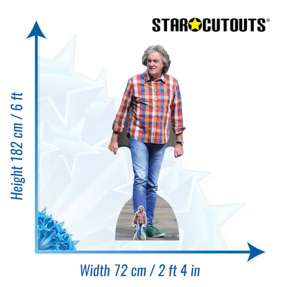 CS713 James May Height 182cm Lifesize Cardboard Cut Out With Mini