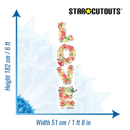 SC713 Love Cut-out Cardboard Cut Out Height 182cm