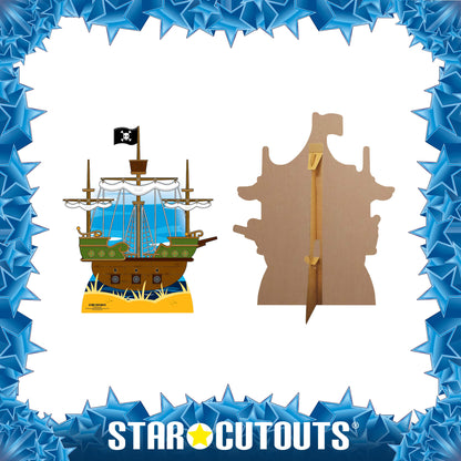 SC715 Pirate ship Cardboard Cut Out Height 120cm