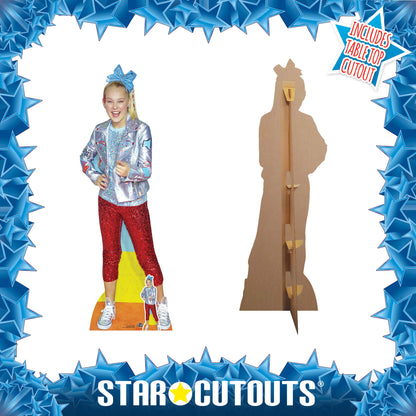 CS717 Jojo Siwa Height 172cm Lifesize Cardboard Cut Out With Mini