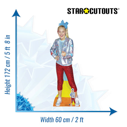 CS717 Jojo Siwa Height 172cm Lifesize Cardboard Cut Out With Mini