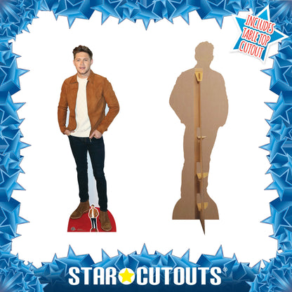 CS718 Niall Horan Suede Jacket Height 184cm Lifesize Cardboard Cut Out With Mini