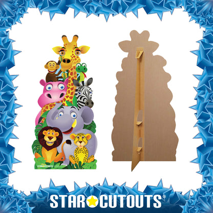 SC718 Jungle pile-up cut-out Cardboard Cut Out Height 160cm