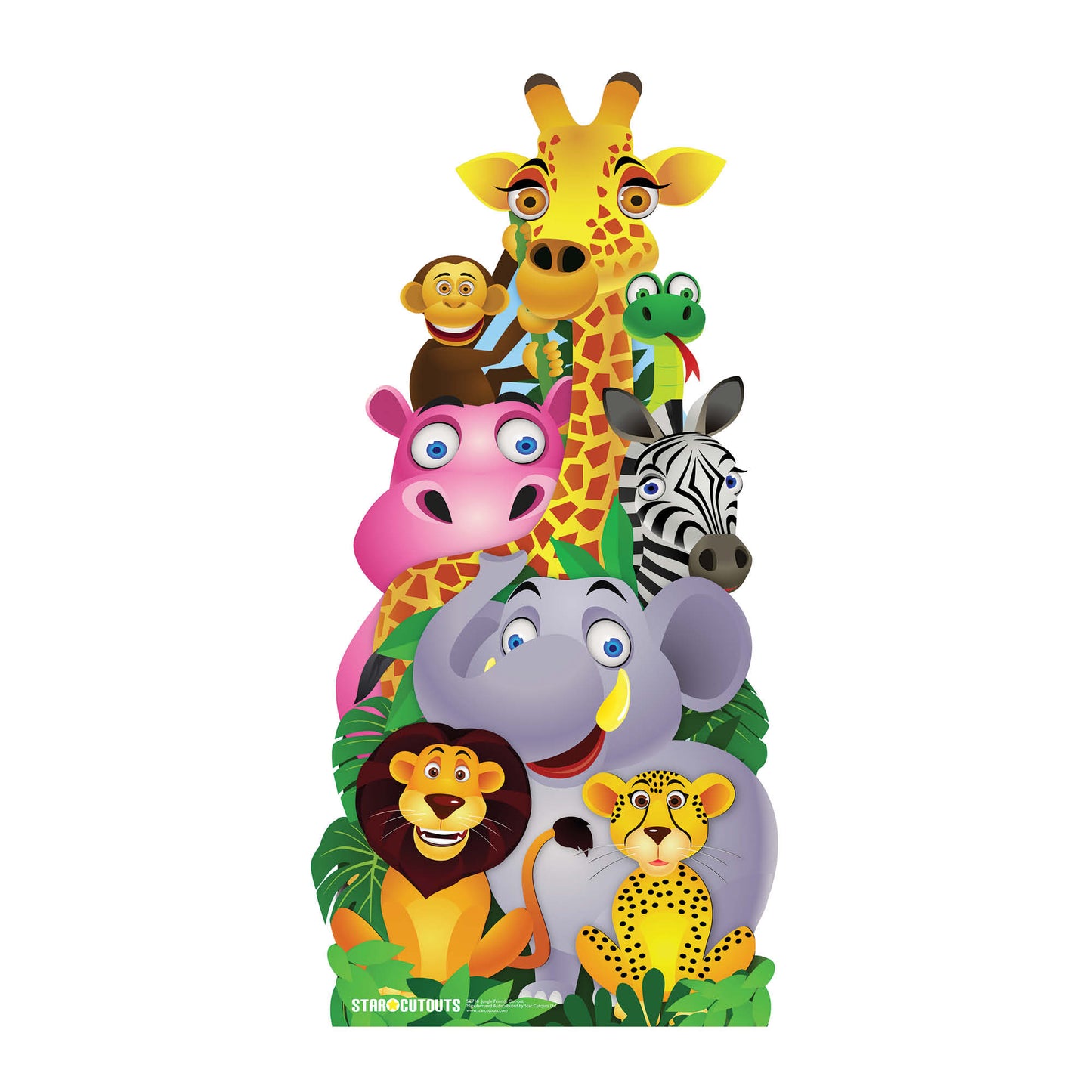 SC718 Jungle pile-up cut-out Cardboard Cut Out Height 160cm