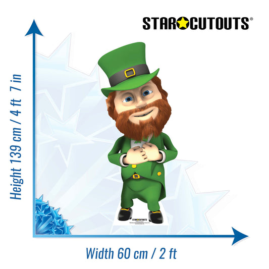 SC720 Leprechaun Cardboard Cut Out Height 139cm