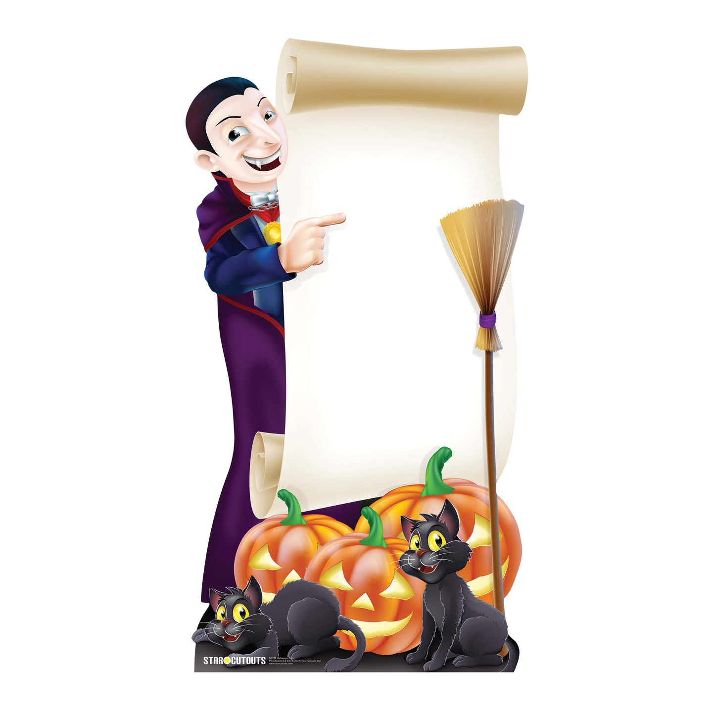 SC723 Halloween Sign Cardboard Cut Out Height 185cm