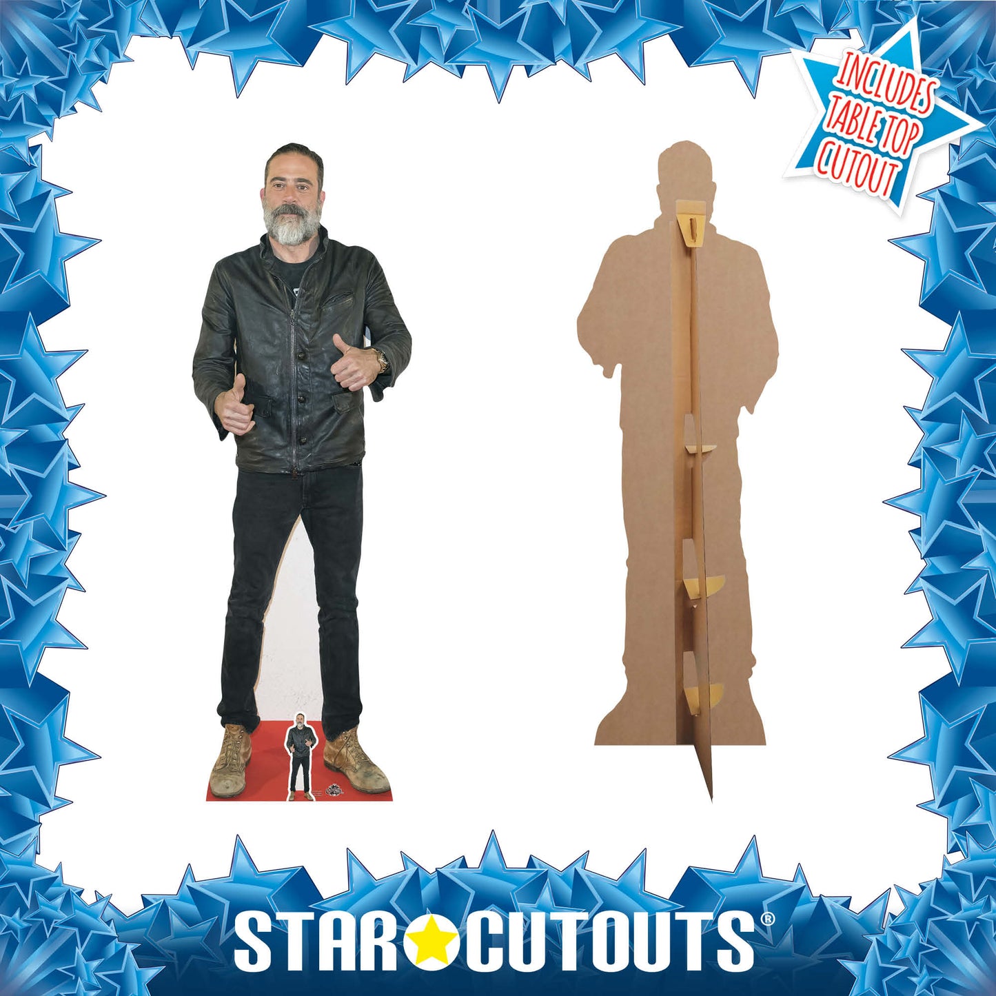 CS724 Jeffrey Dean Morgan Thumbs Up Height 187cm Lifesize Cardboard Cut Out With Mini