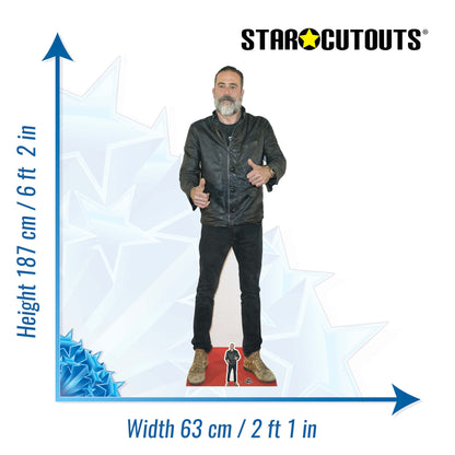 CS724 Jeffrey Dean Morgan Thumbs Up Height 187cm Lifesize Cardboard Cut Out With Mini