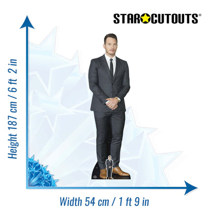 CS729 Chris Pratt Height 187cm Lifesize Cardboard Cut Out With Mini