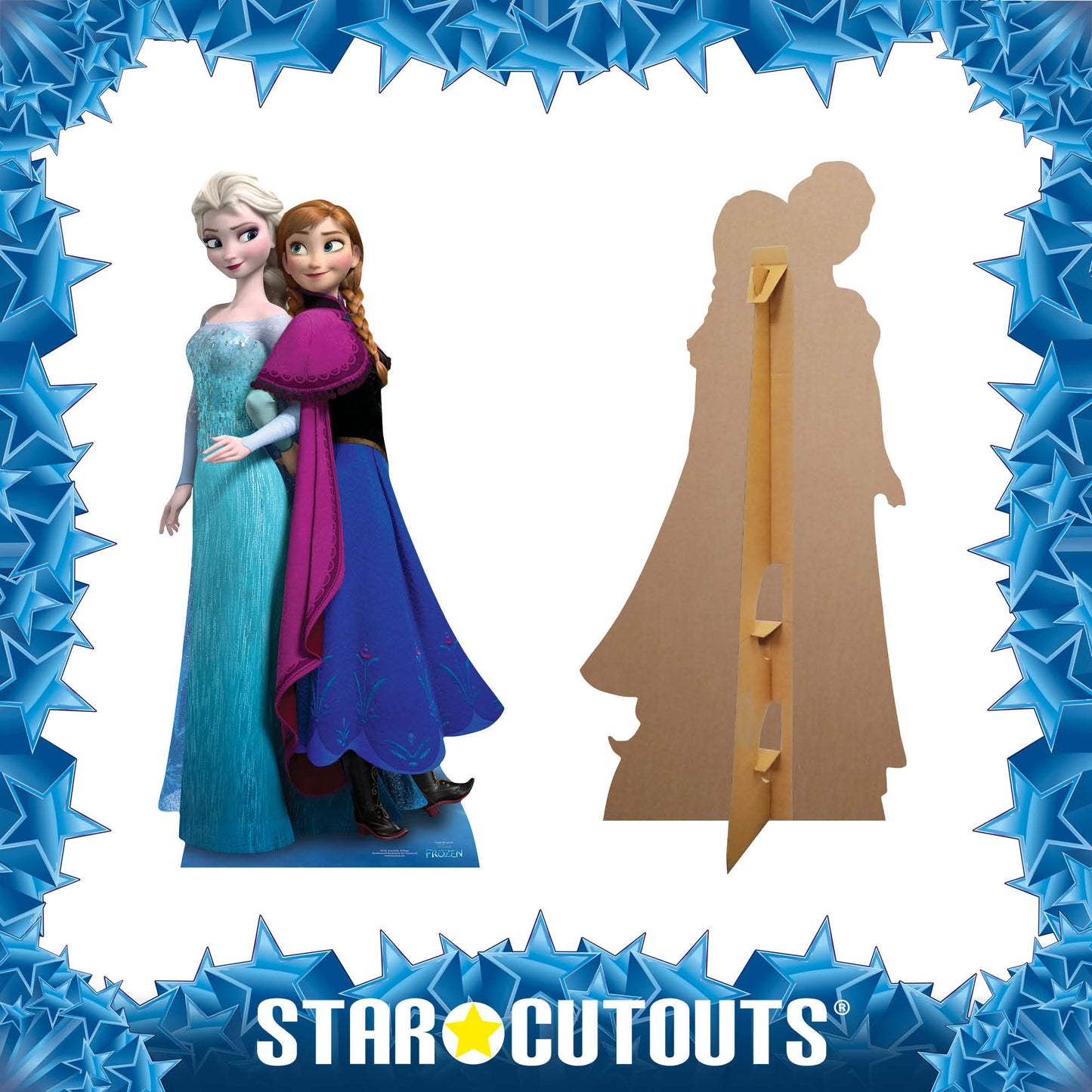 SC730 Anna & Elsa  Cardboard Cut Out Height 162cm
