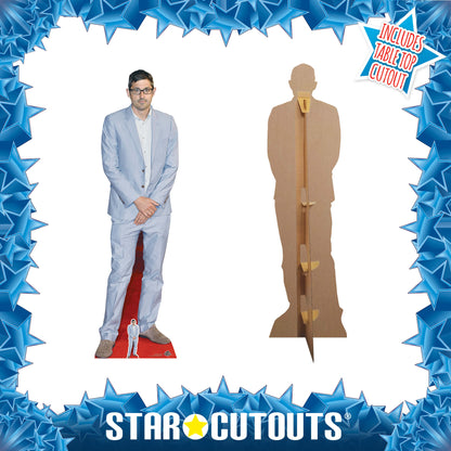 CS735 Louis Theroux Height 187cm Lifesize Cardboard Cut Out With Mini