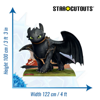 SC736 Toothless Dragon Cardboard Cut Out Height 100cm