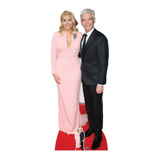 CS737 Holly Willoughby & Phillip Schofield Height 183cm Lifesize Cardboard Cut Out With Mini