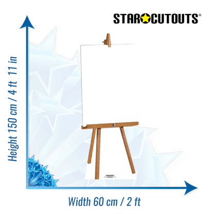 SC738 SMALL BLANK SIGN Cardboard Cut Out Height 150cm