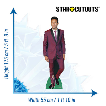 CS742 Neymar Height 175cm Lifesize Cardboard Cut Out With Mini
