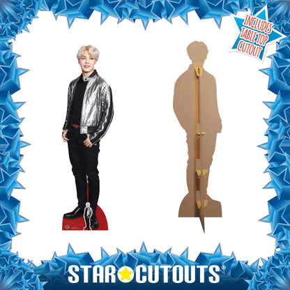 CS751 Park Ji-min (Jimin) Silver Jacket BTS BANGTAN BOYS Height 174cm Lifesize Cardboard Cut Out With Mini