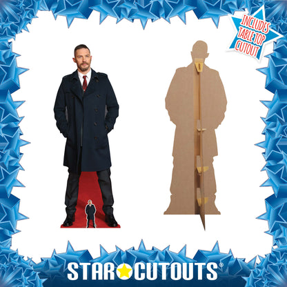 CS760 Tom Hardy Long Black Coat Height 177cm Lifesize Cardboard Cut Out With Mini