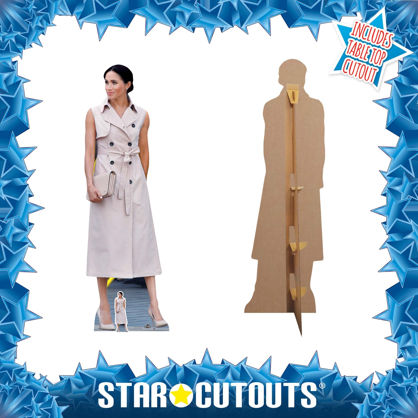 CS761 Meghan Markle Duchess of Sussex Height 172cm Lifesize Cardboard Cut Out With Mini