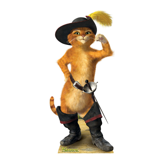 SC789 Puss in Boots Cardboard Cut Out Height 91cm