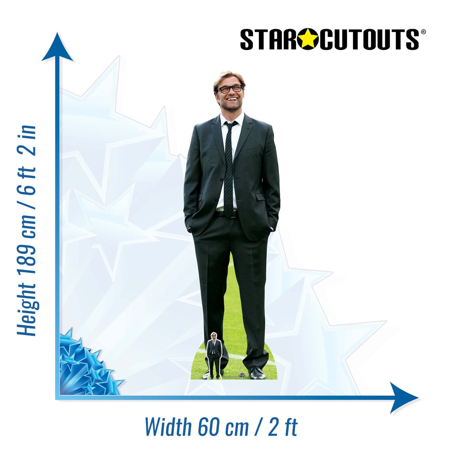 CS791 Jurgen Klopp Football Manager Height 189cm Lifesize Cardboard Cut Out With Mini