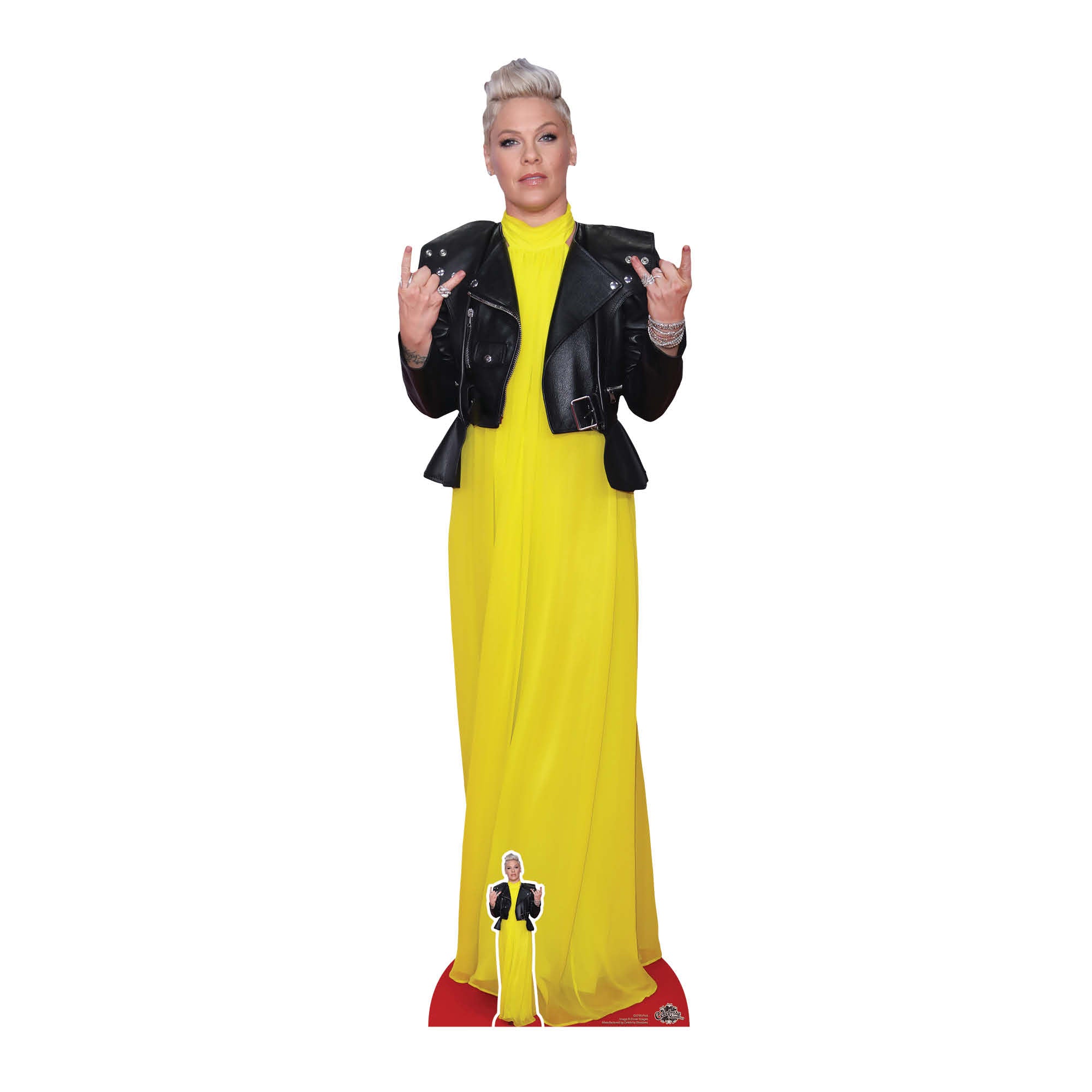 CS795 Pink Pop Rock Star Height 170cm Lifesize Cardboard Cut Out With ...