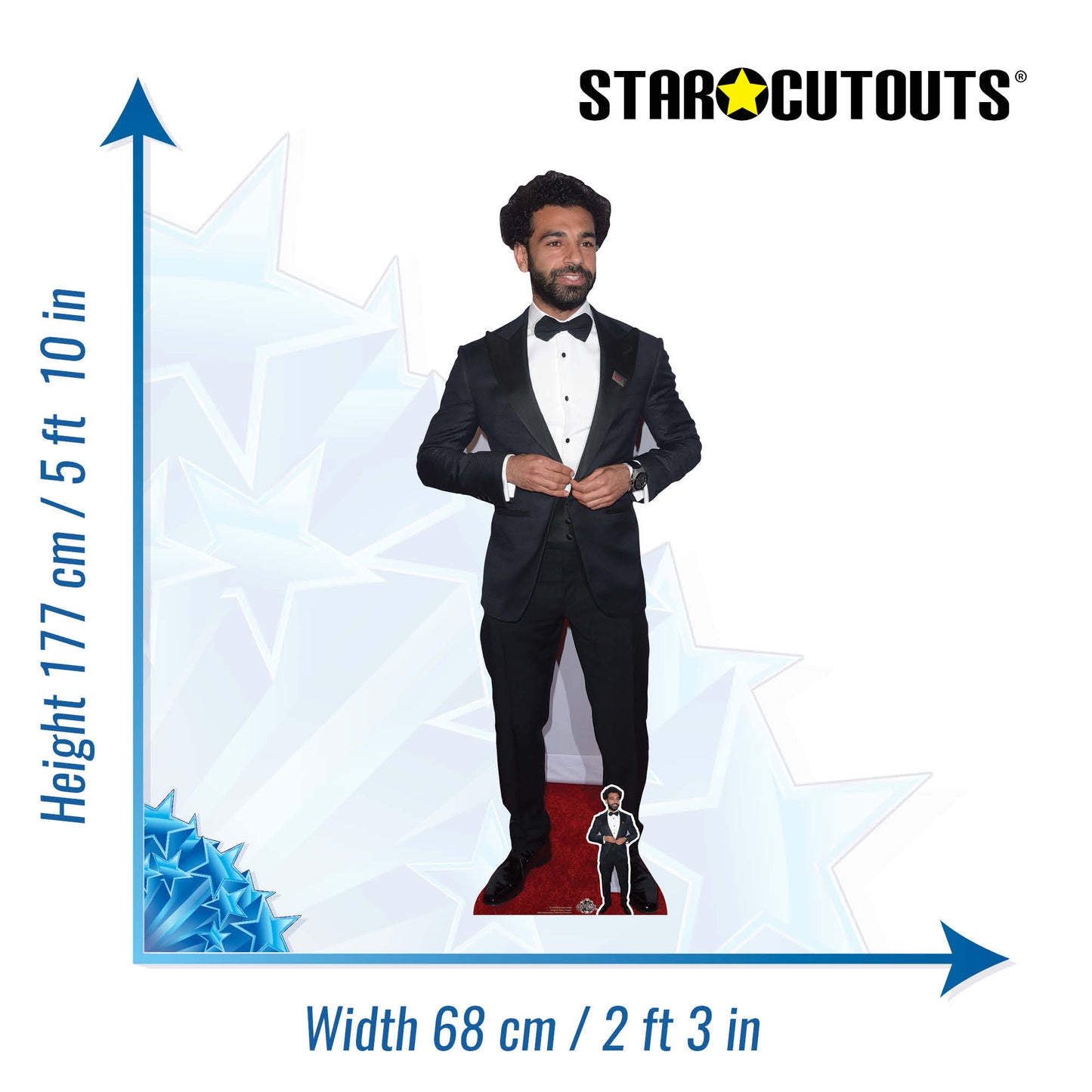 CS808 Mohamed Salah Footballer Height 177cm Lifesize Cardboard Cut Out With Mini