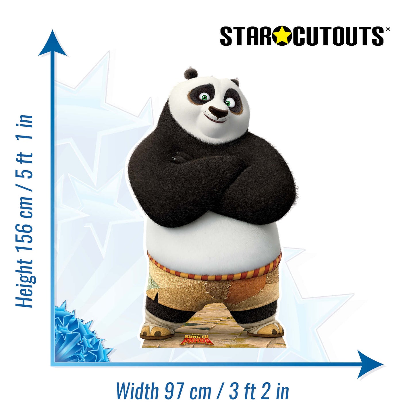 SC808 Po Ping (Kung Fu Panda) Cardboard Cut Out Height 156cm