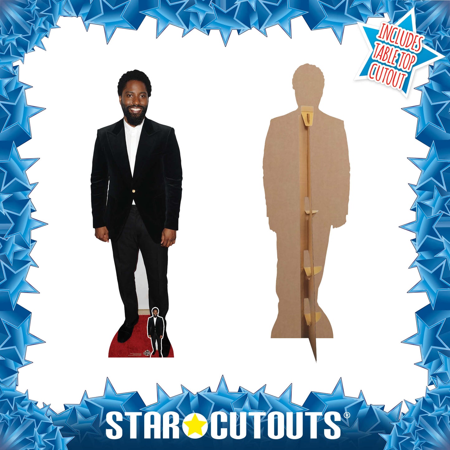 CS829 John David Washington Height 176cm Lifesize Cardboard Cut Out With Mini