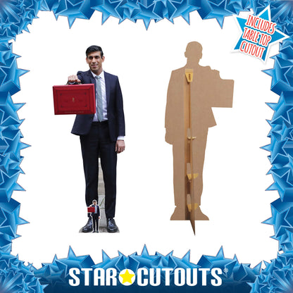 CS833 Rishi Sunak Height 172cm Lifesize Cardboard Cut Out With Mini