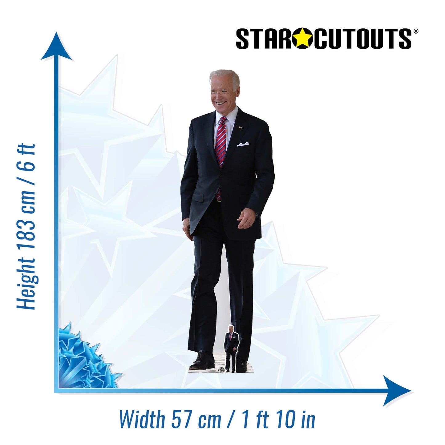 CS835 Joe Biden Height 183cm Lifesize Cardboard Cut Out With Mini