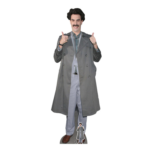 CS839 Borat Sacha Baron Cohen Height 191cm Lifesize Cardboard Cut Out With Mini