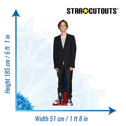CS843 Matthew Gray Gubler Black Jacket Height 185cm Lifesize Cardboard Cut Out With Mini