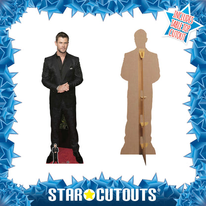 CS870 Chris Hemsworth Black Shirt Height 190cm Lifesize Cardboard Cut Out With Mini
