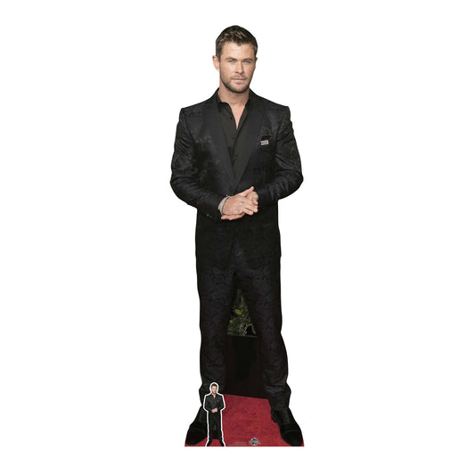CS870 Chris Hemsworth Black Shirt Height 190cm Lifesize Cardboard Cut Out With Mini
