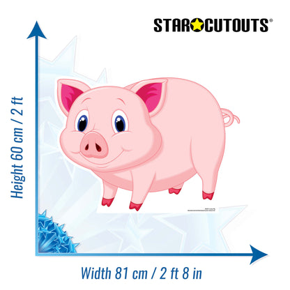 SC877 Lucky Pig a.k.a GLÜCKSSCHWEIN Cardboard Cut Out Height 60cm
