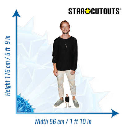 CS879 Tom Felton Actor Trainers Height 176cm Lifesize Cardboard Cut Out With Mini