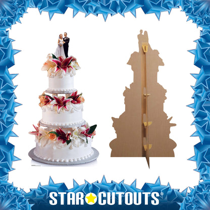SC881 Wedding Cake Cardboard Cut Out Height 180cm