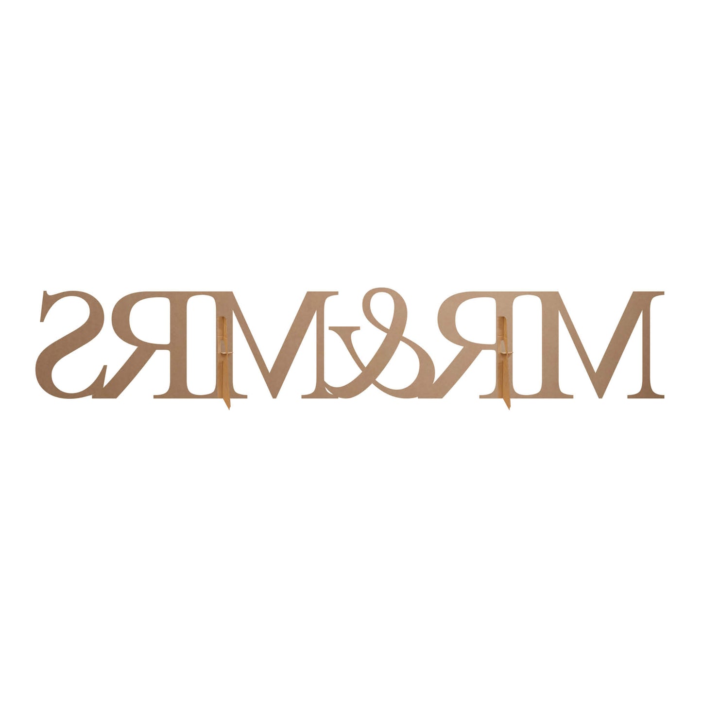 SC882 MR & MRS Sign Cardboard Cut Out Height 33cm