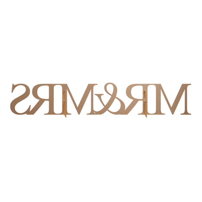 SC882 MR & MRS Sign Cardboard Cut Out Height 33cm