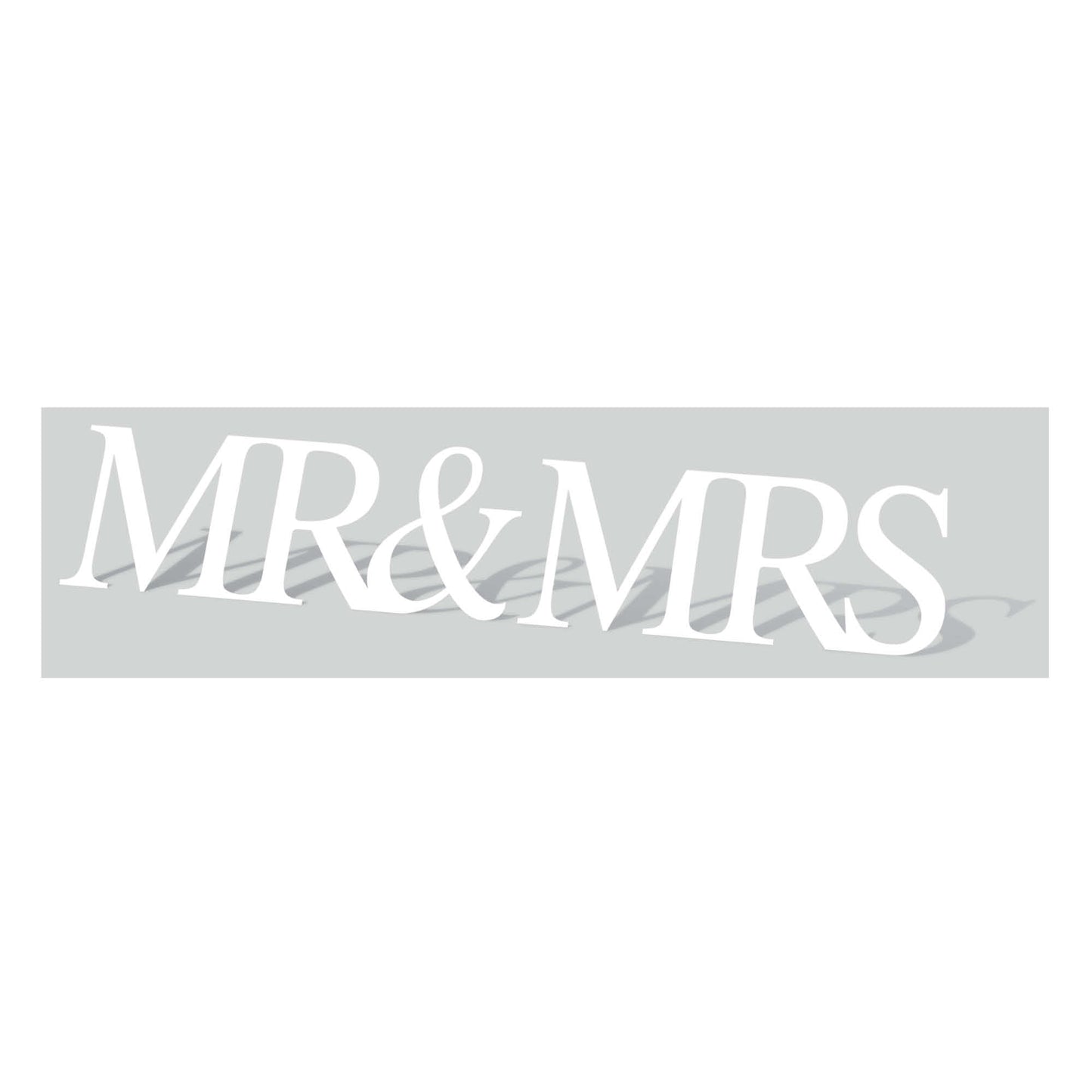 SC882 MR & MRS Sign Cardboard Cut Out Height 33cm