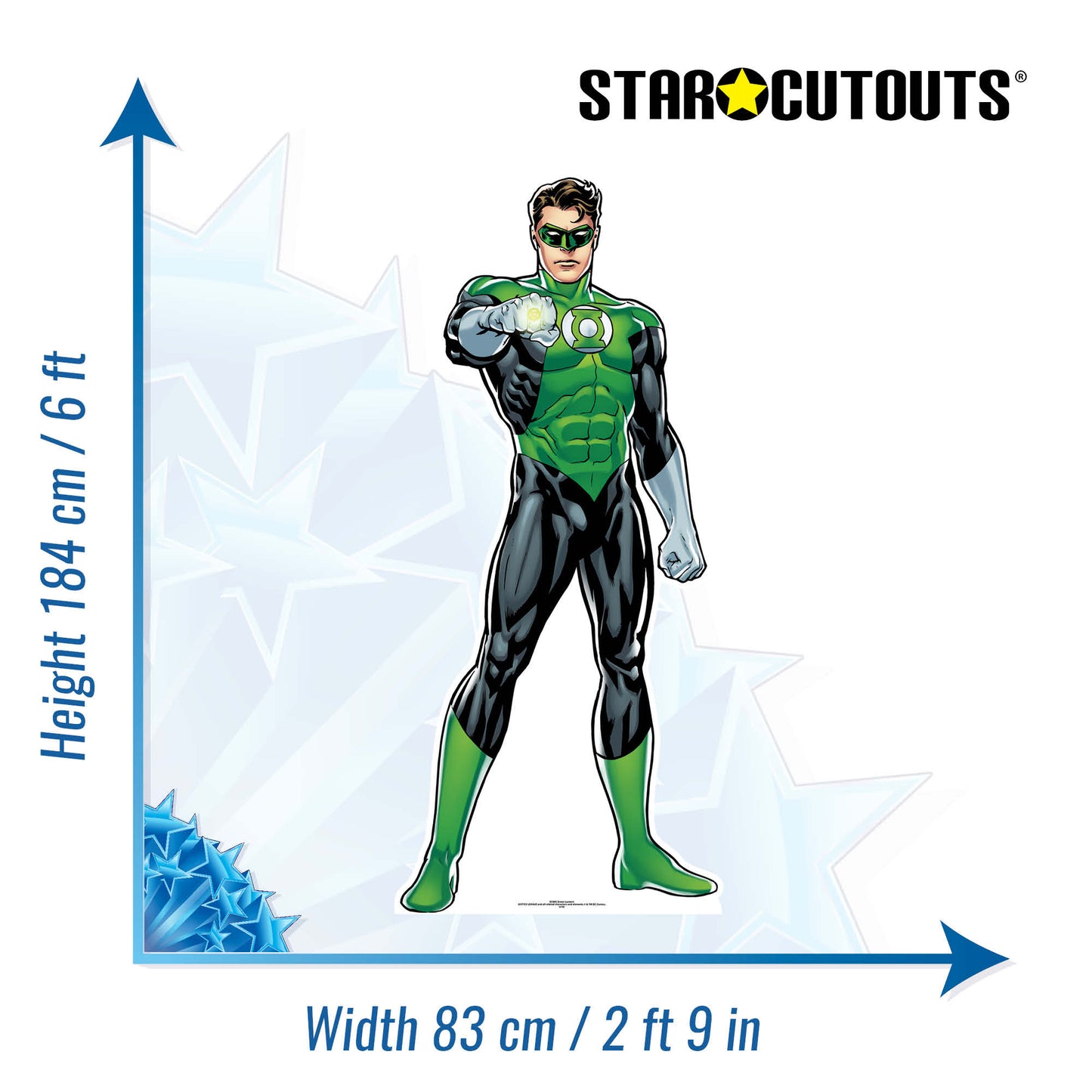 SC885 Green Lantern Cardboard Cut Out Height 184cm - Star Cutouts