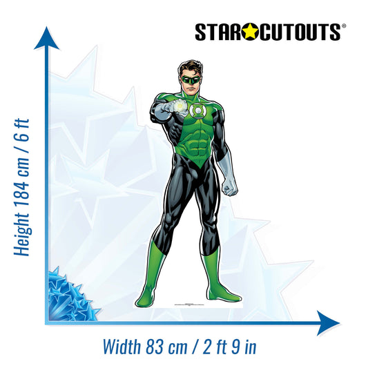 SC885 Green Lantern Cardboard Cut Out Height 184cm - Star Cutouts
