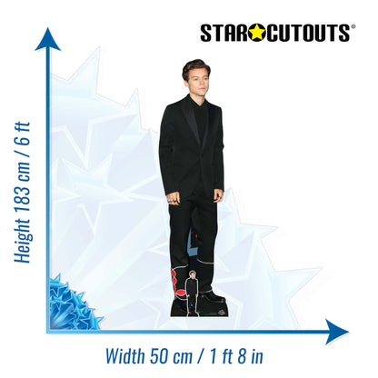CS886 Harry Black Suit Height 183cm Lifesize Cardboard Cut Out With Mini