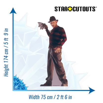 SC887 Freddy Krueger Nightmare on Elm Street Cardboard Cut Out Height 174cm